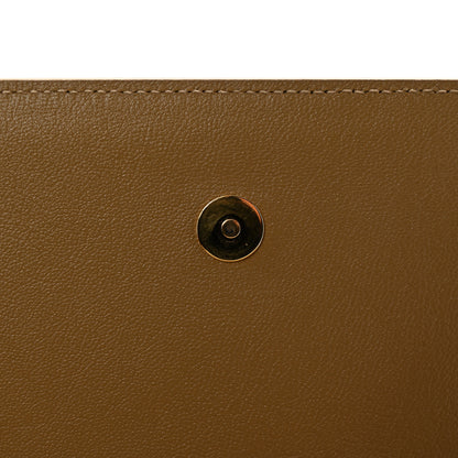 Saint Laurent Calfskin Monogram Large Belle De Jour Clutch Beige 10 of 11