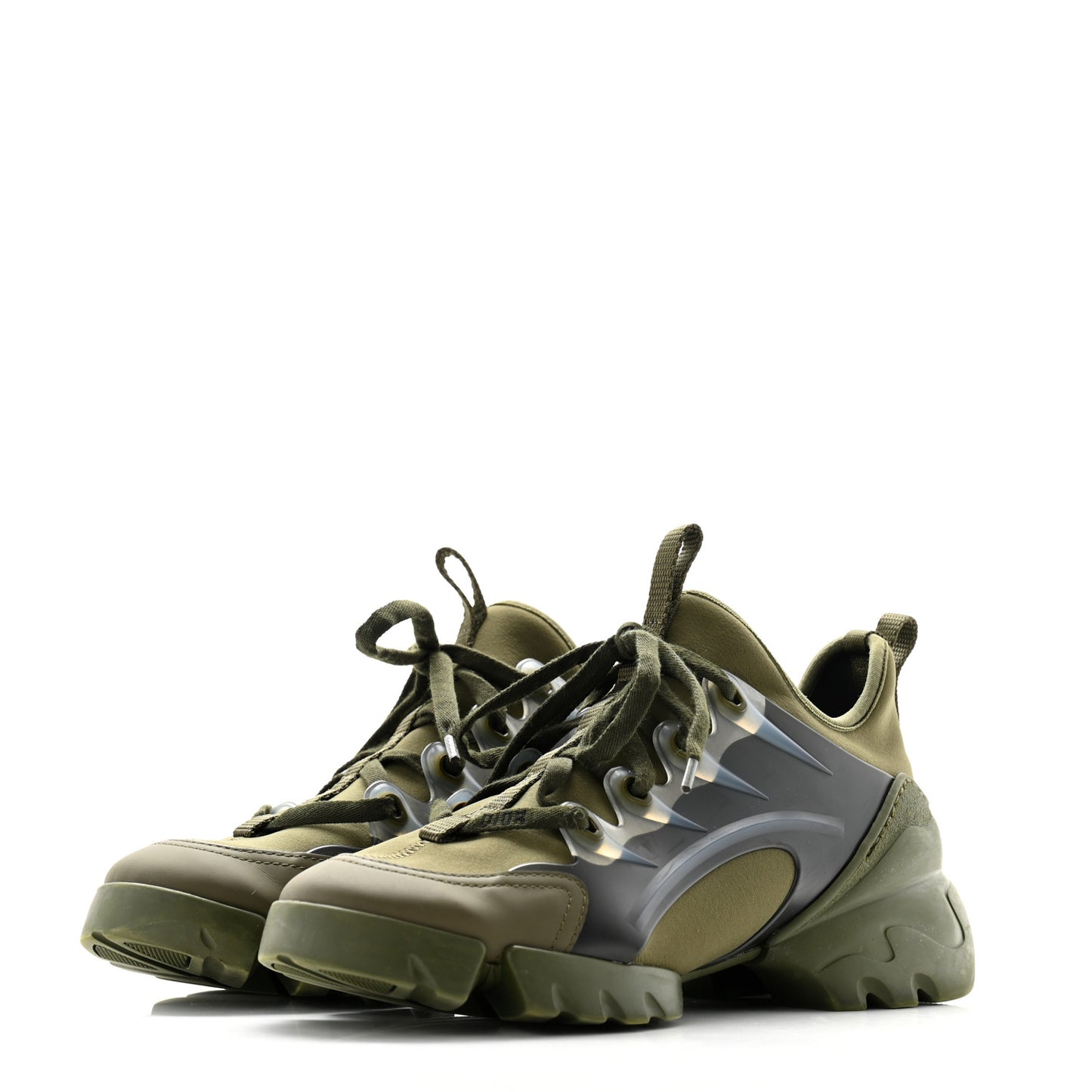 Neoprene Rubber Womens D-Connect Sneakers Kaki