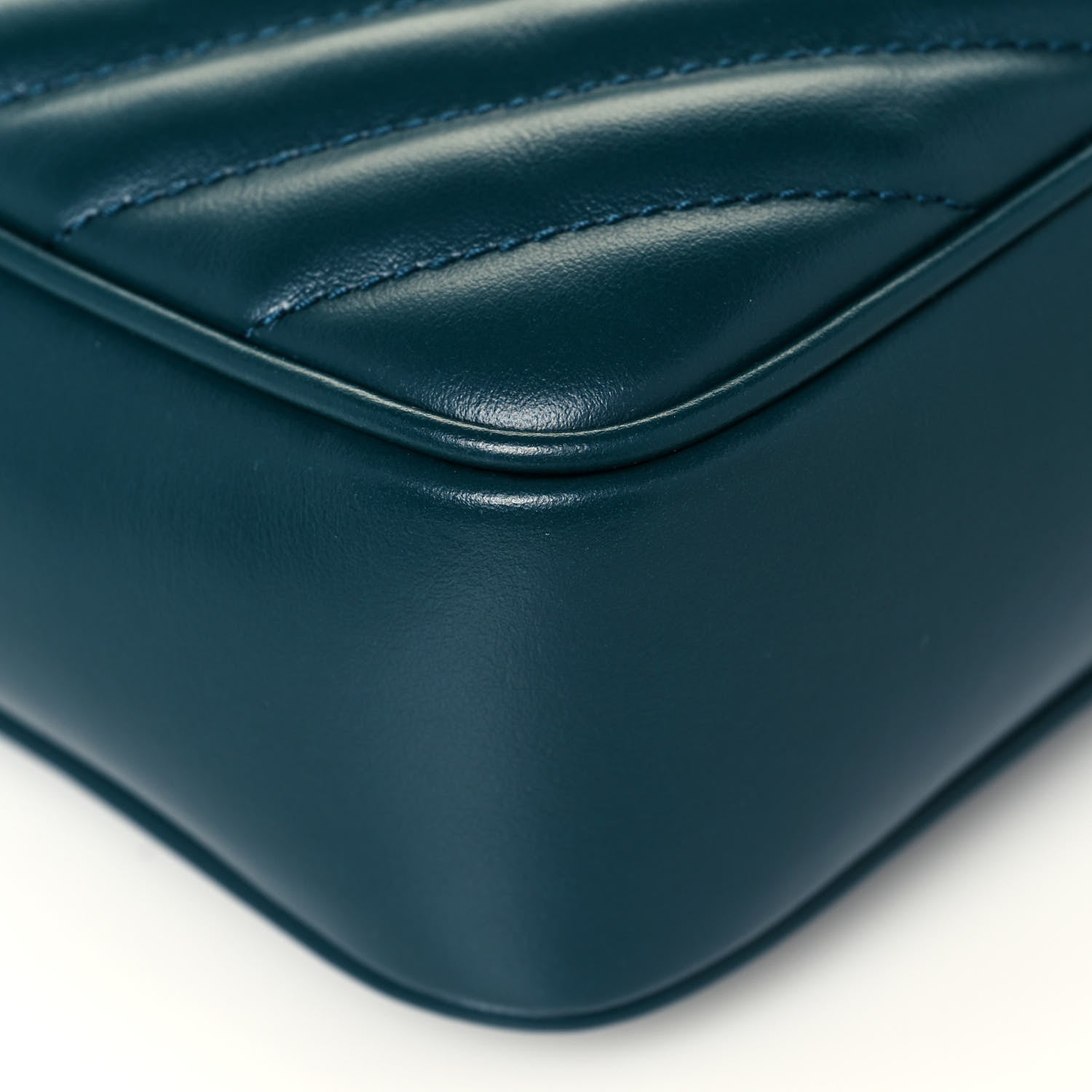 Saint Laurent Calfskin Matelasse Monogram Lou Camera Bag Sea Turquoise 9 of 12