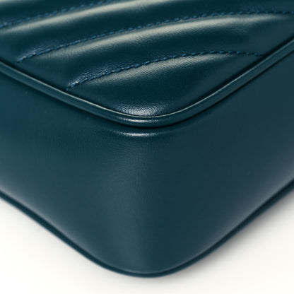 Saint Laurent Calfskin Matelasse Monogram Lou Camera Bag Sea Turquoise 9 of 12