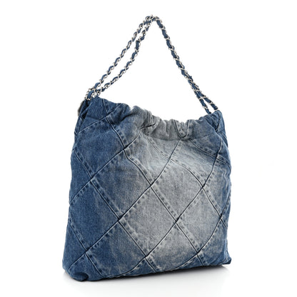 Chanel Denim Quilted Chanel 22 Blue 3 of 10