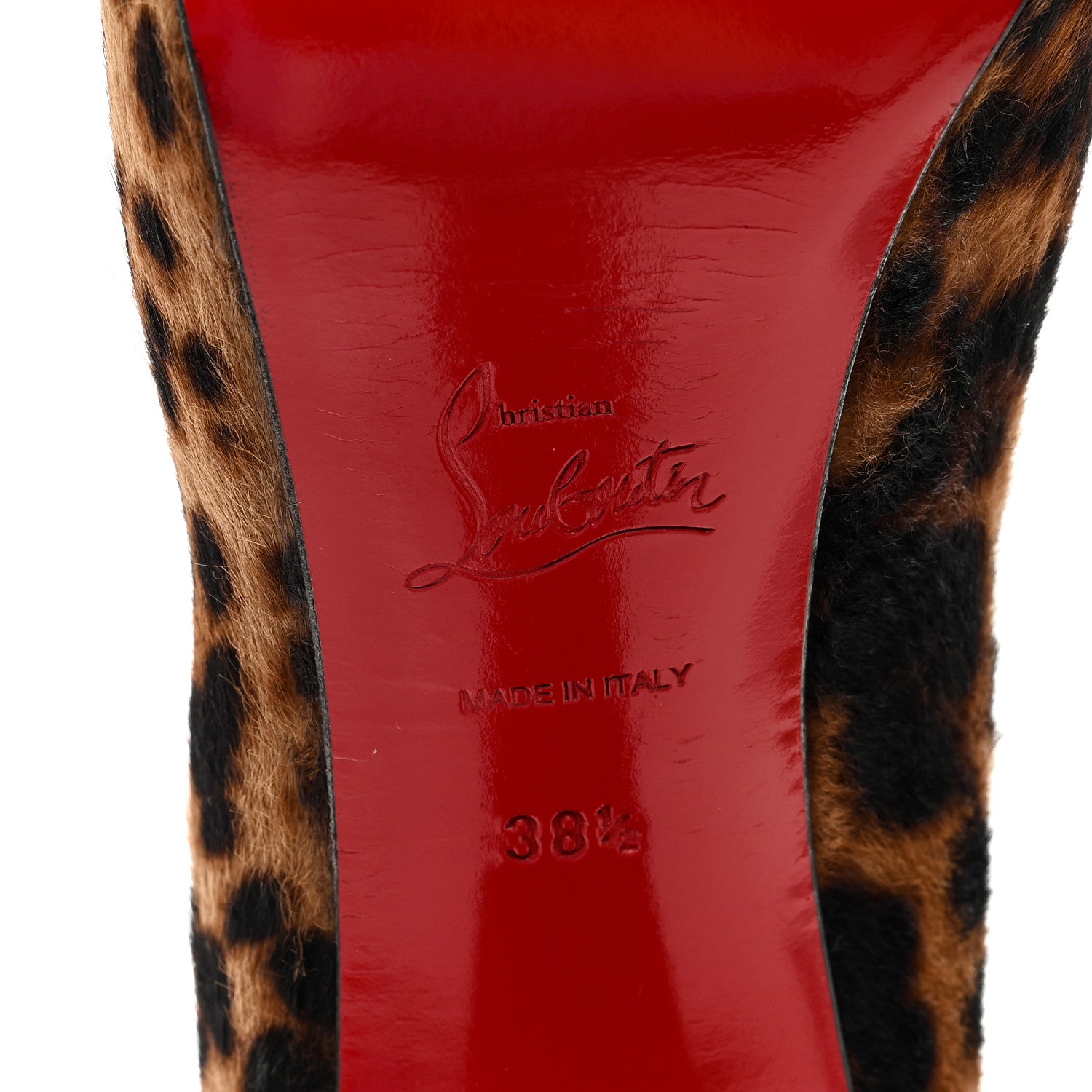 Christian Louboutin CHRISTIAN LOUBOUTIN Pony Hair Leopard Print Booty Ankle Boots 38.5 6 of 7