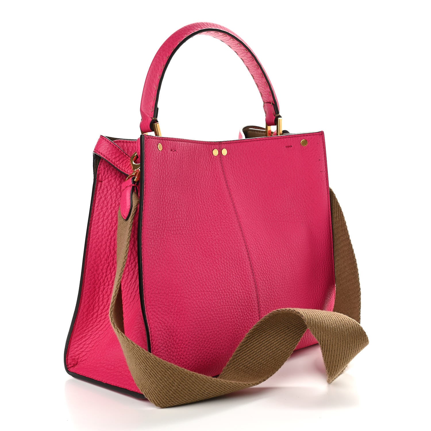 Fendi Cuoio Romano Selleria Medium Peekaboo X-Lite Fuxia 2 of 9