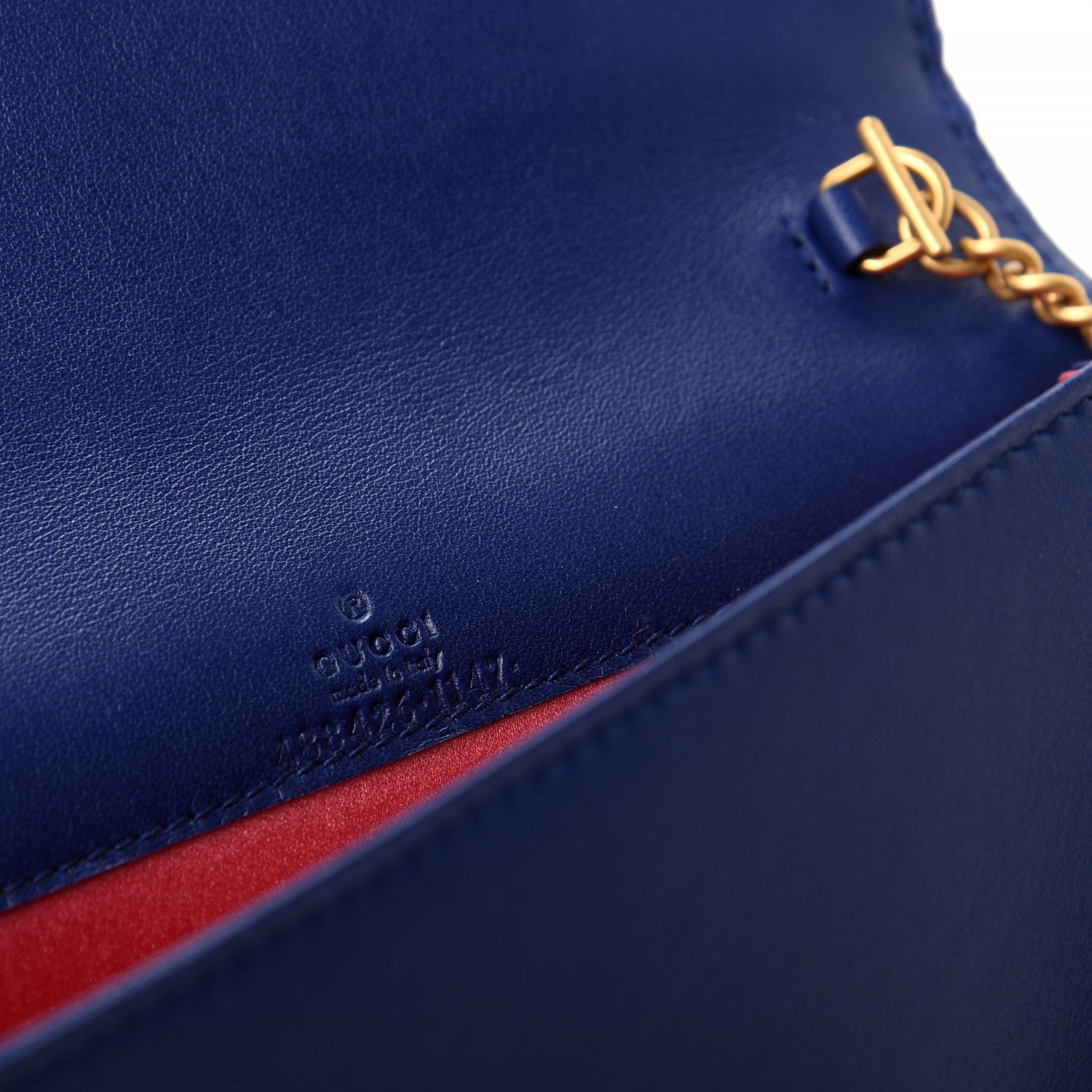 Gucci Velvet Matelasse GG Marmont Mini Bag Cobalt Blue 8 of 9