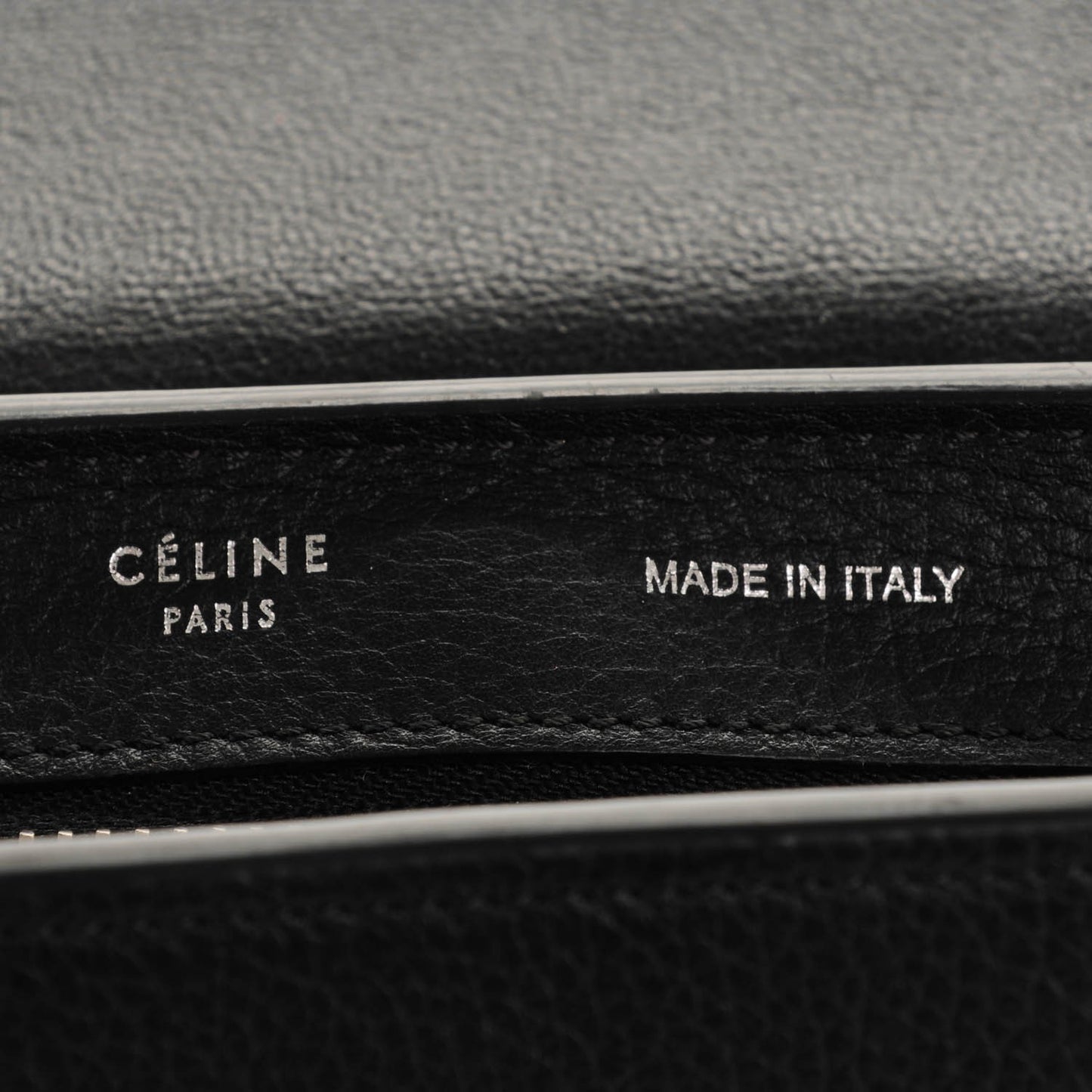 Drummed Calfskin Suede Small Trapeze Black