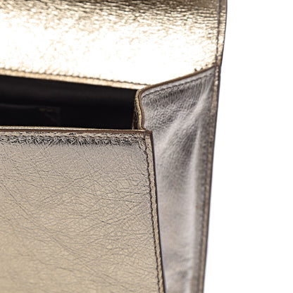 Saint Laurent Metallic Calfskin Monogram Large Belle De Jour Clutch Gold 9 of 12