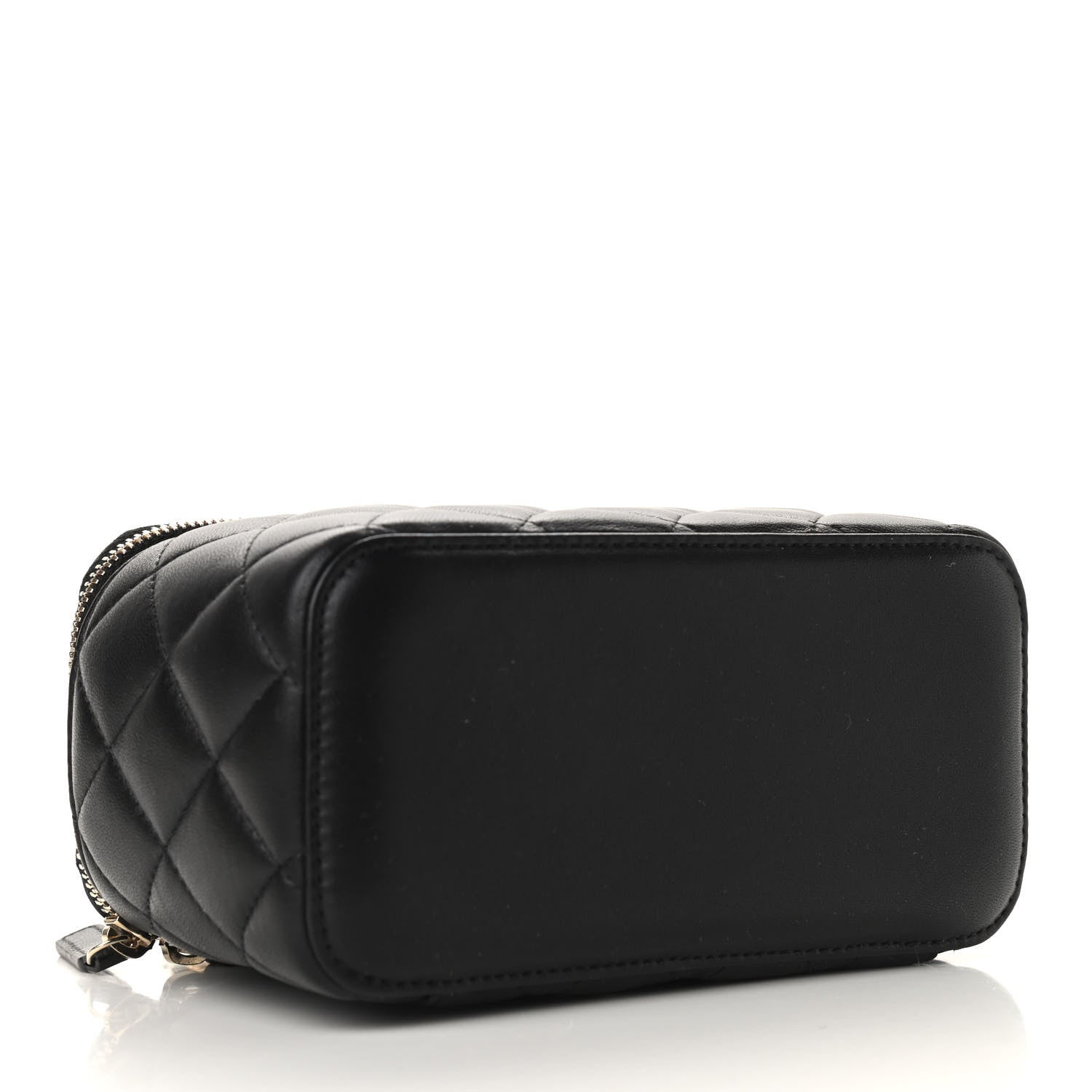 Chanel Lambskin Quilted Pearl Crush Small Vanity Case With Chain Black 4 of 9