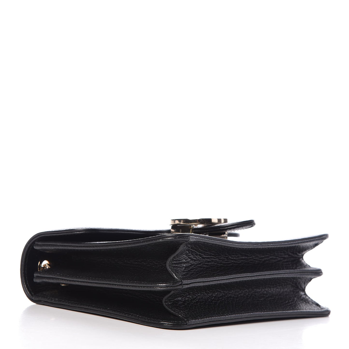 Dollar Calfskin Small Interlocking G Shoulder Bag Black