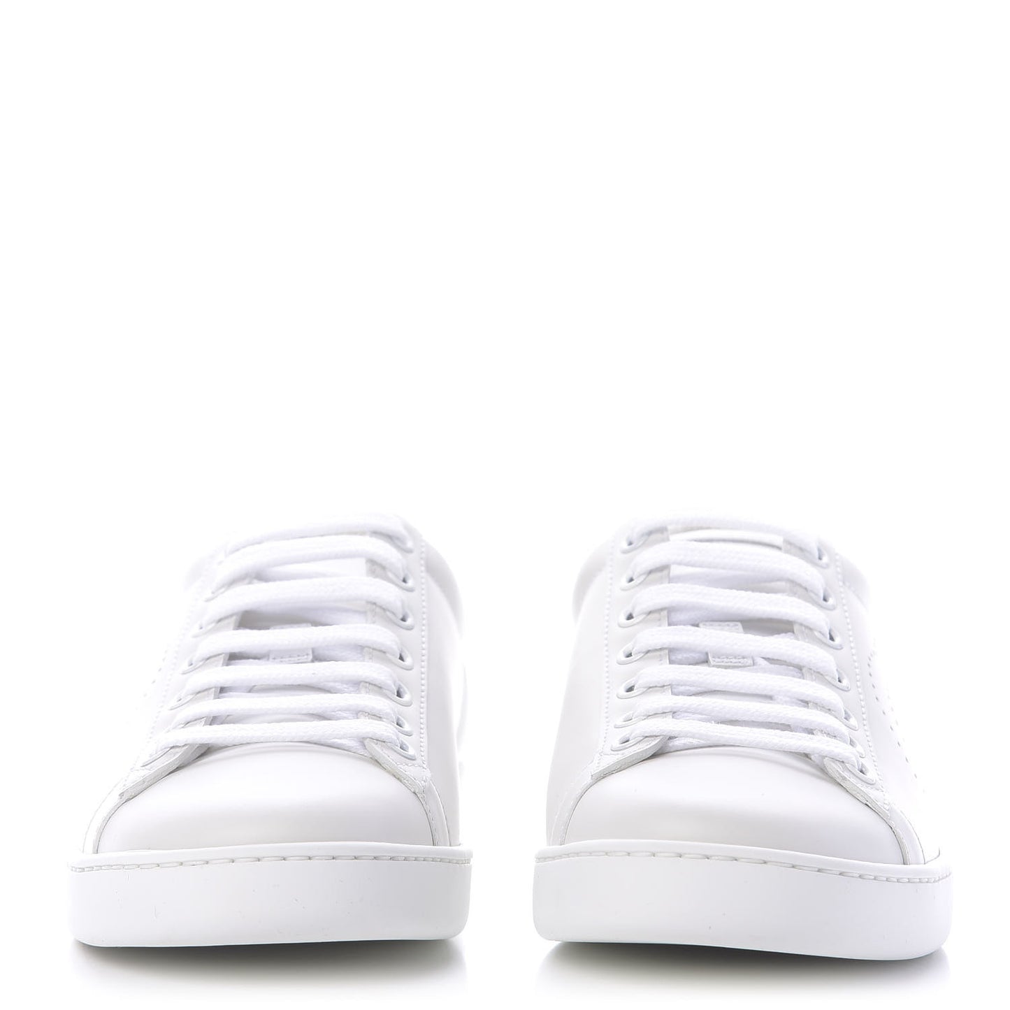 Calfskin Interlocking G Perforated Womens Ace Sneakers 37 White Grey Sky