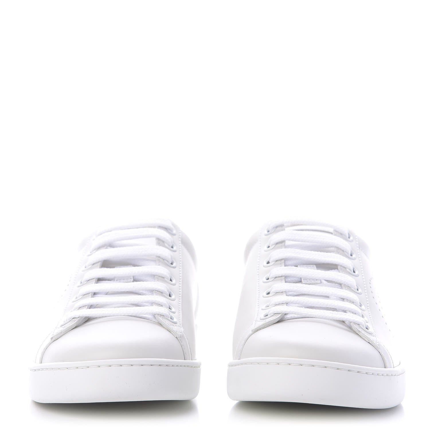 Gucci Calfskin Interlocking G Perforated Womens Ace Sneakers 37 White Grey Sky 2 of 11
