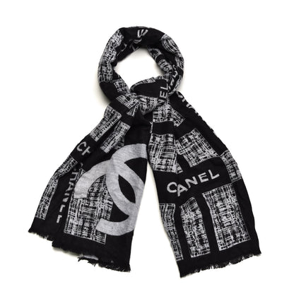 Chanel Cashmere CC Scarf Black 1 of 4