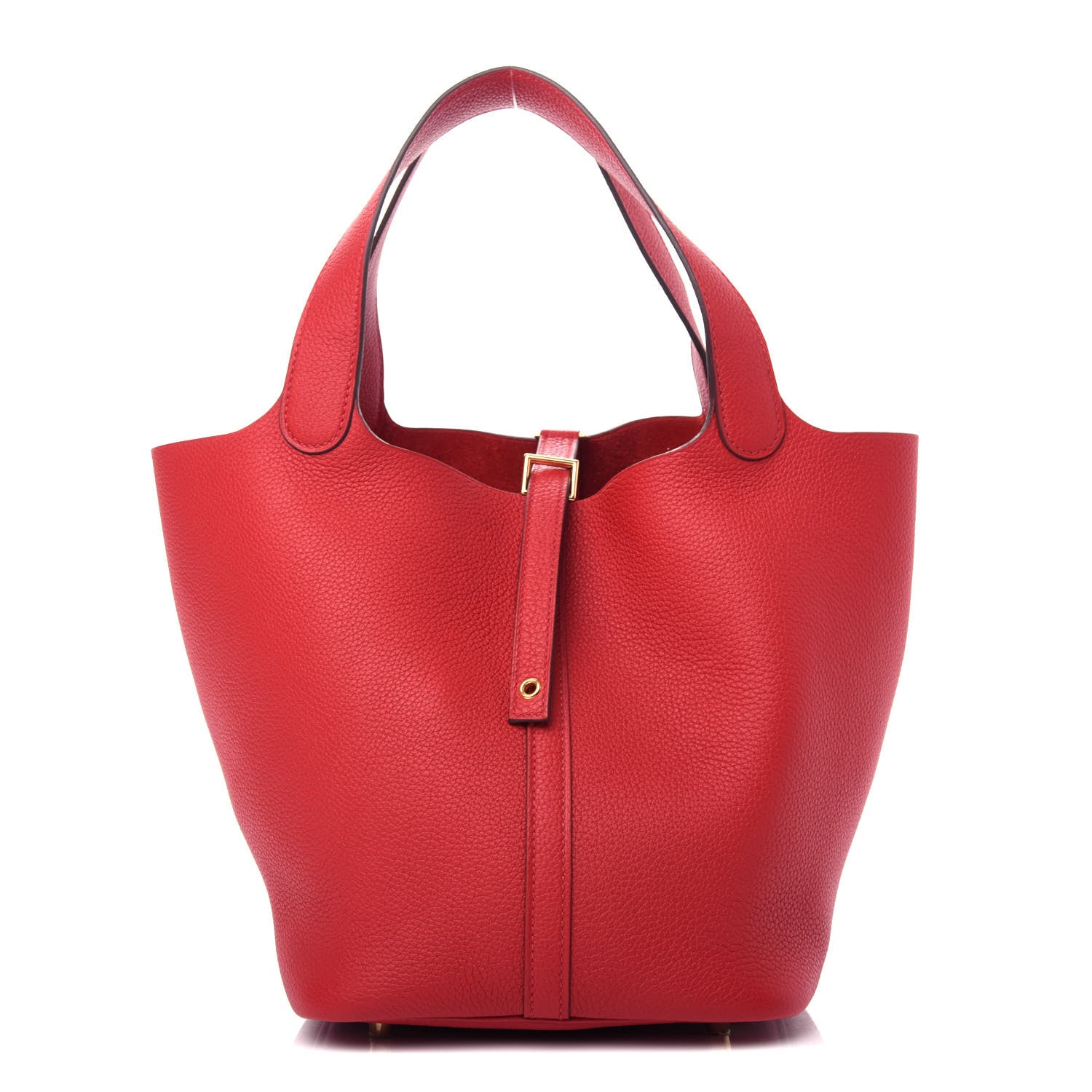 Hermes Taurillon Clemence Picotin Lock 22 MM Rouge De Coeur 1 of 9