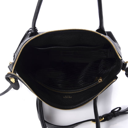 Prada Vitello Daino Tote Black 5 of 10