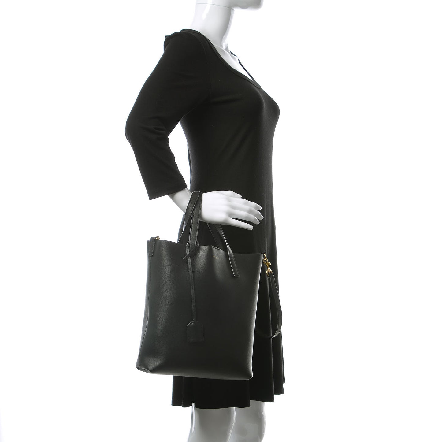 Calfskin Toy Shopping Tote Black