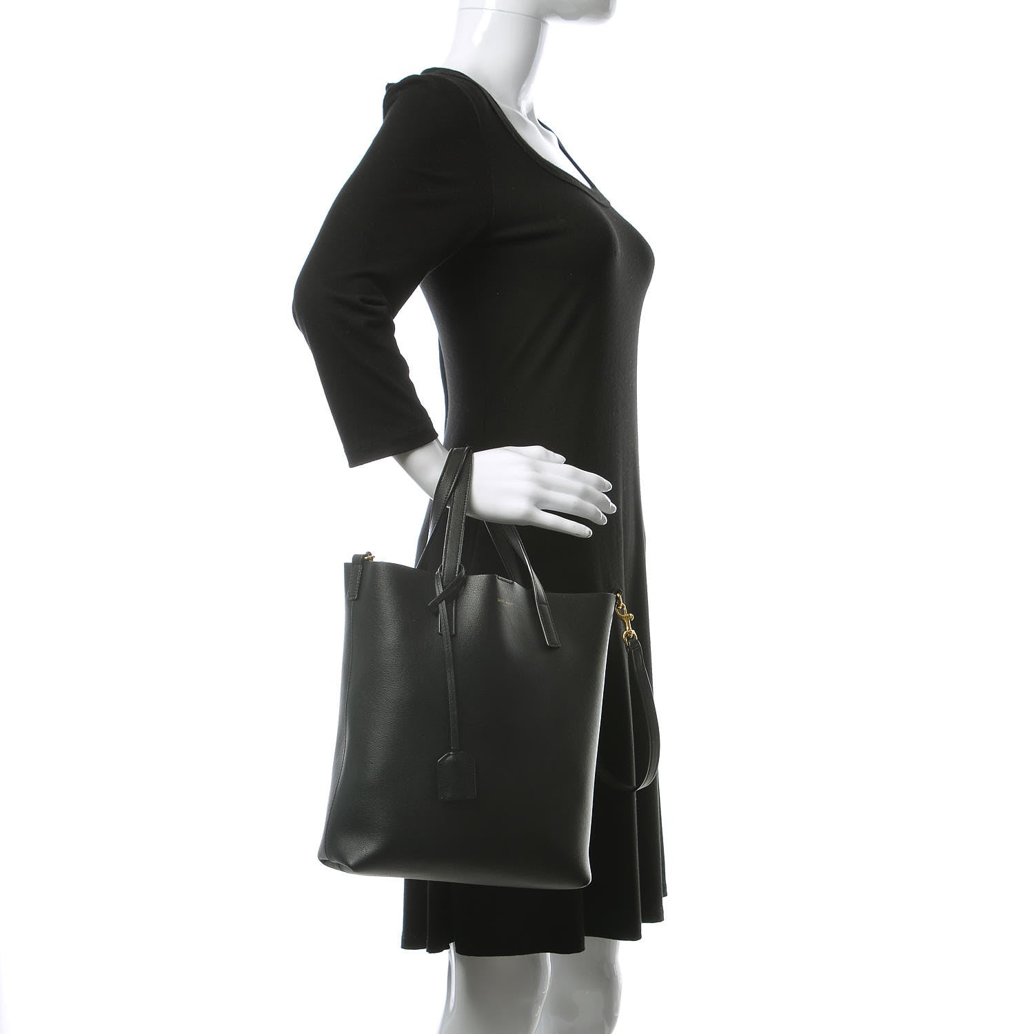 Saint Laurent Calfskin Toy Shopping Tote Black 3 of 15