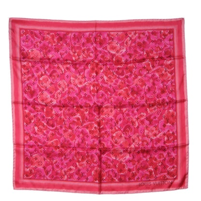 Louis Vuitton Silk Monogram Ikat Summer Square Scarf Rose Indien 2 of 5
