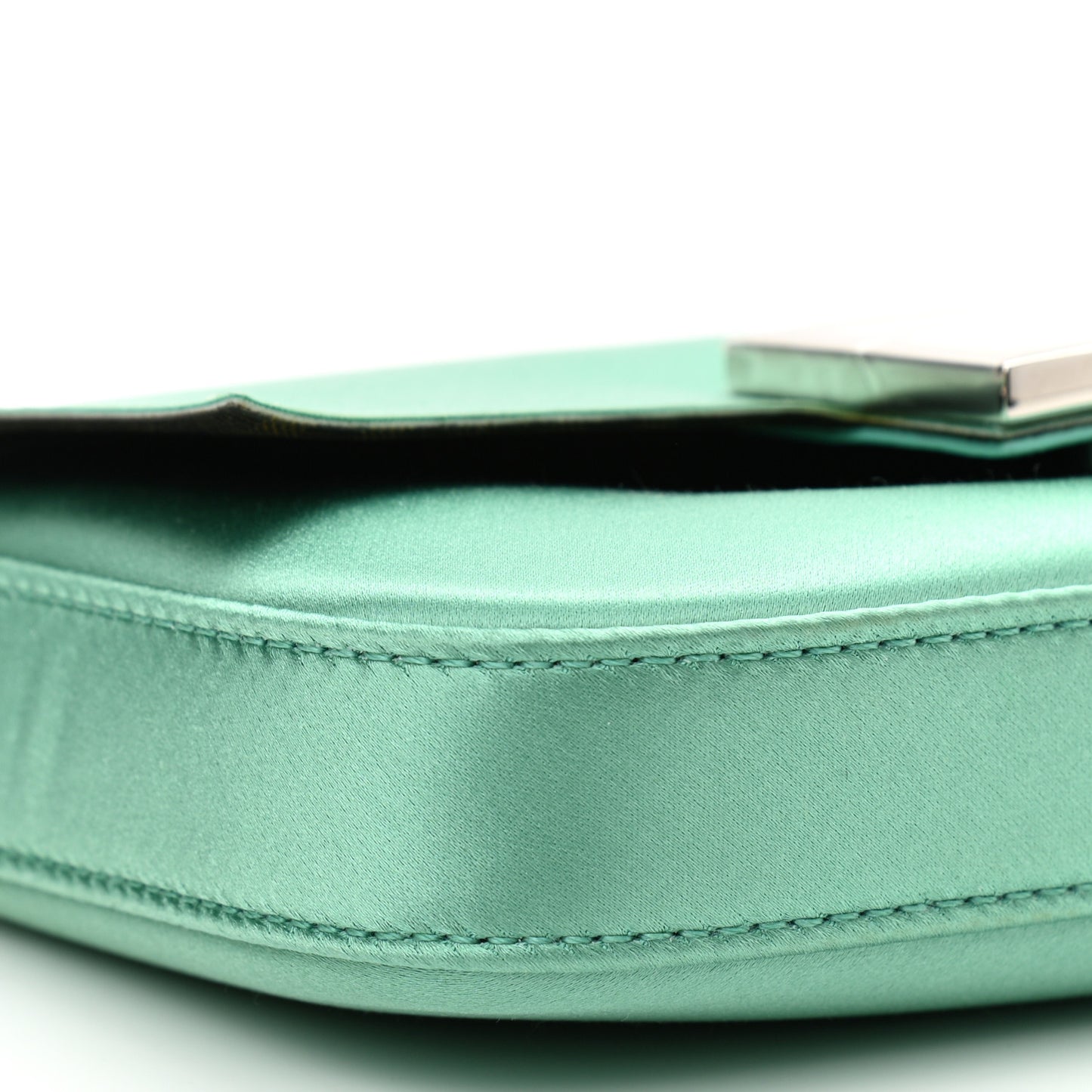 Silk Satin Phone Baguette Spring Turquoise