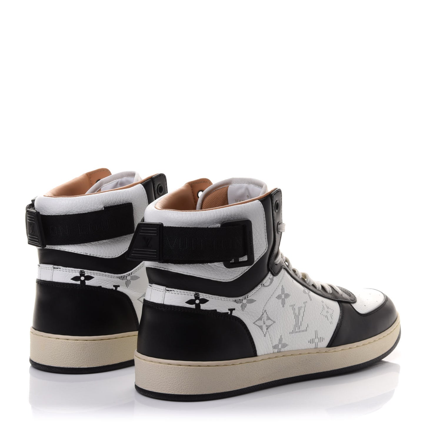 Calfskin Monogram Mens Rivoli High Top Sneakers 8