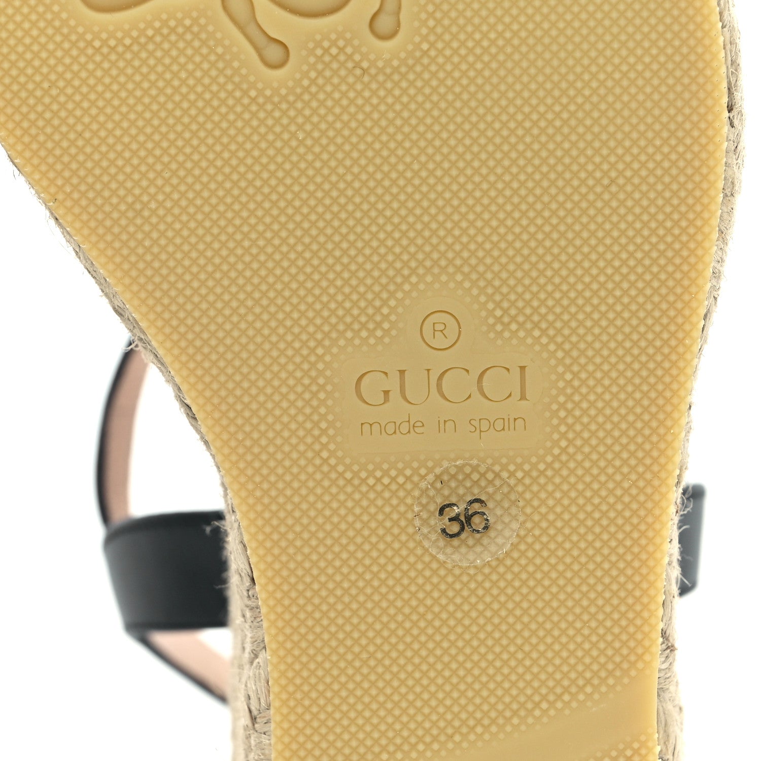 Gucci Galassia Aitana Espadrille 10/95mm Wedge Sandals 36 Black 6 of 10