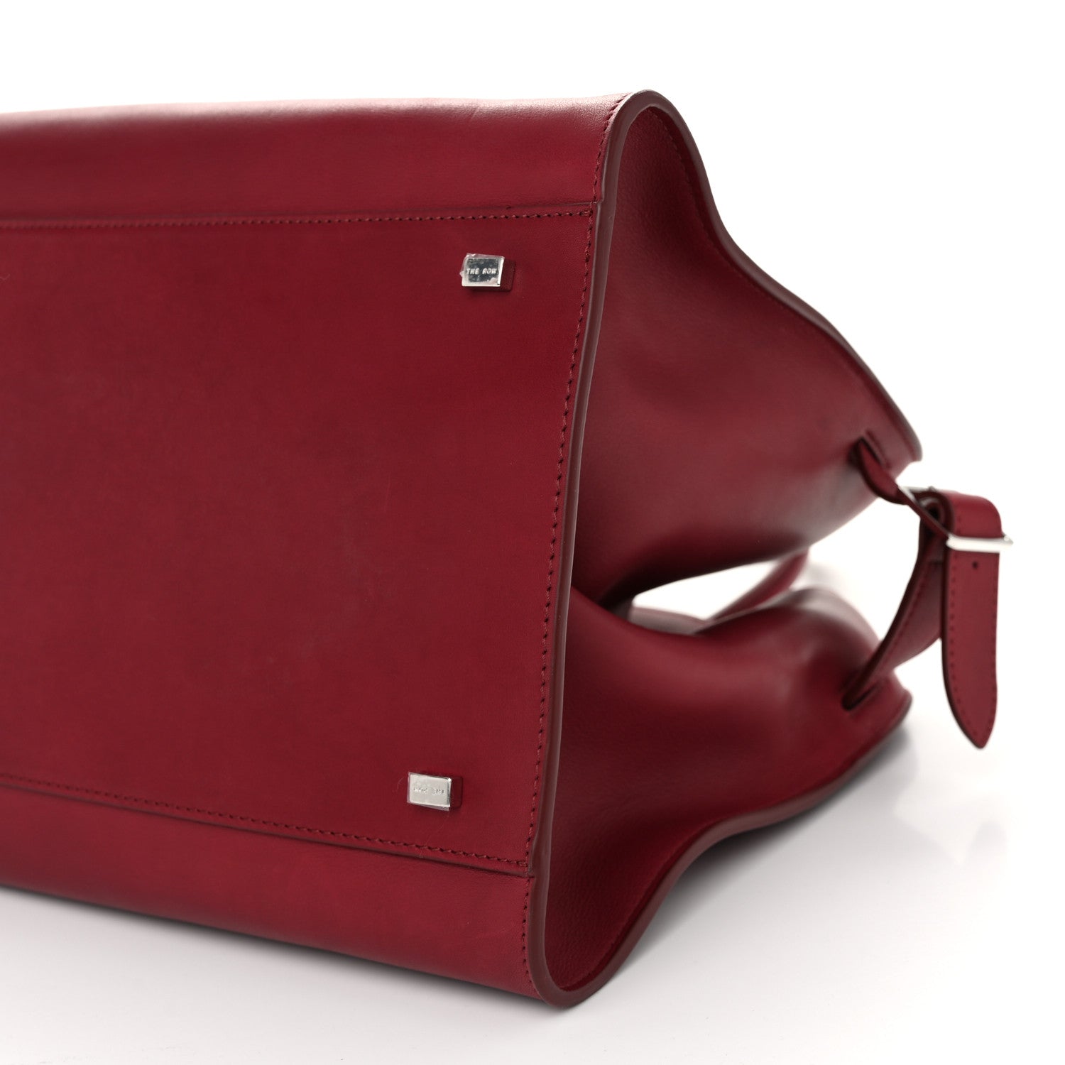 The Row Polished Saddle Calfskin Soft Margaux 15 Amaranto 9 of 9