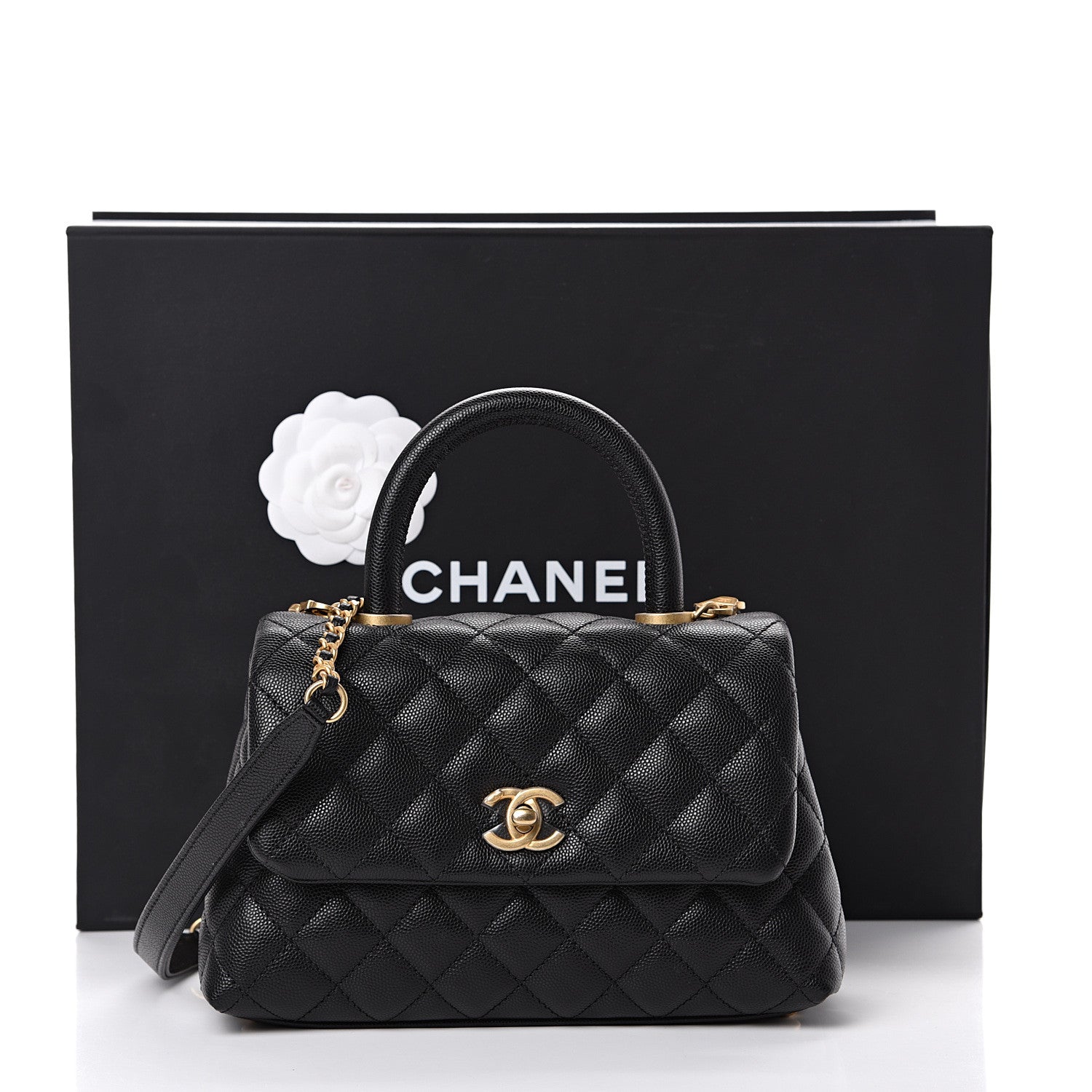 Chanel Caviar Quilted Mini Coco Handle Flap Black 10 of 10