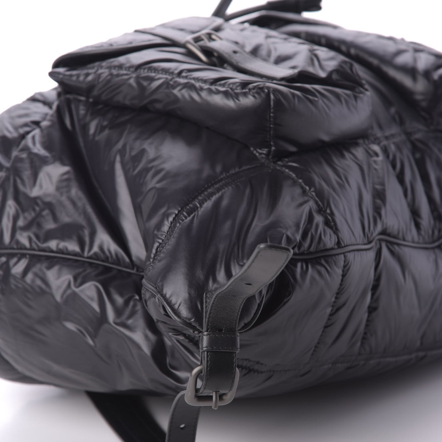 Nylon Calfskin Spinnaker Backpack Black