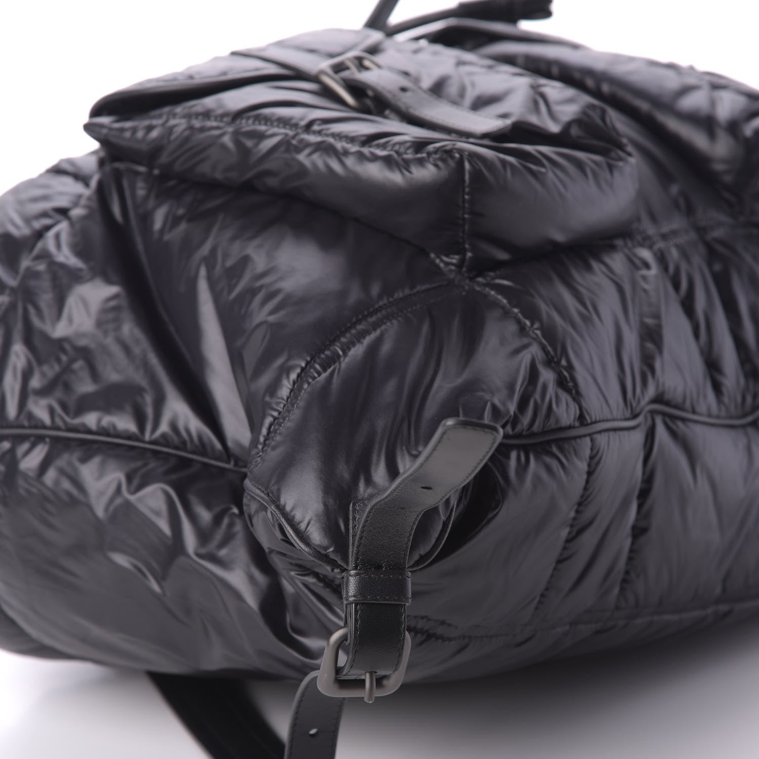 Bottega Veneta Nylon Calfskin Spinnaker Backpack Black 5 of 9