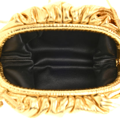 Bottega Veneta Metallic Bark Calfskin The Mini Pouch Gold 5 of 10