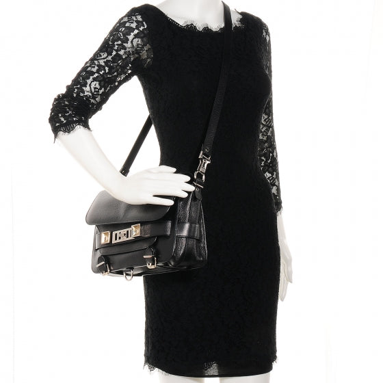Leather PS11 Classic Shoulder Bag Black