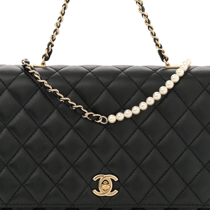 Chanel Lambskin Quilted Fantasy Pearl Flap Black 8 of 13