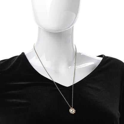 Chanel Pearl CC Round Necklace Gold 2 of 6