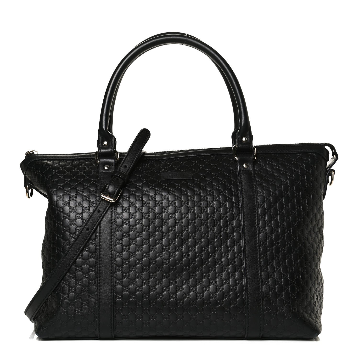 Gucci Soft Microguccissima Medium Zippered Satchel Black 1 of 17