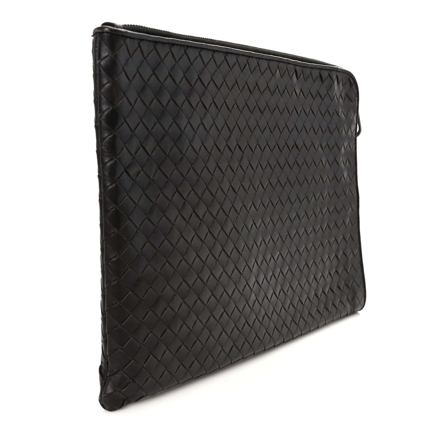 Nappa Intrecciato Document Case Ebano