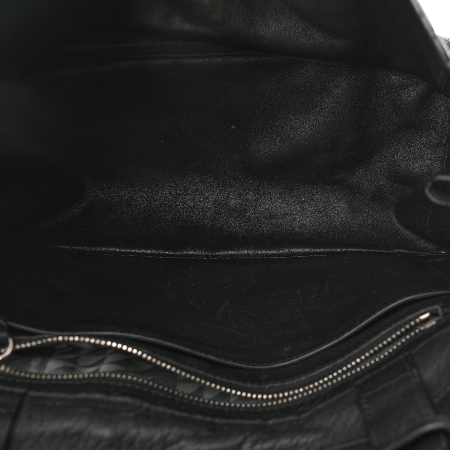 Calfskin Lizard Embossed Large Courier Bag Black