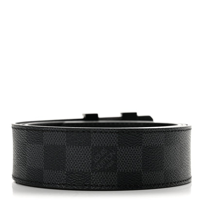 Louis Vuitton Calfskin Damier Graphite 40mm LV Initiales Reversible Belt 100 40 2 of 9
