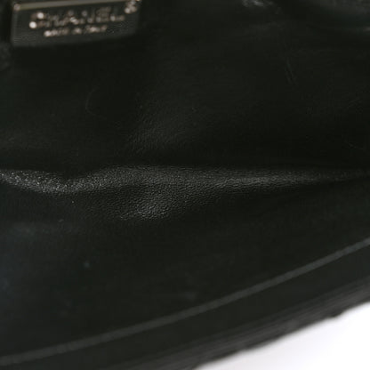 Chanel Snakeskin Baguette Crystal Clutch Black 6 of 9