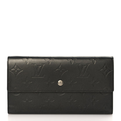 Louis Vuitton Mat Monogram Porte Tresor International Wallet Black 1 of 6