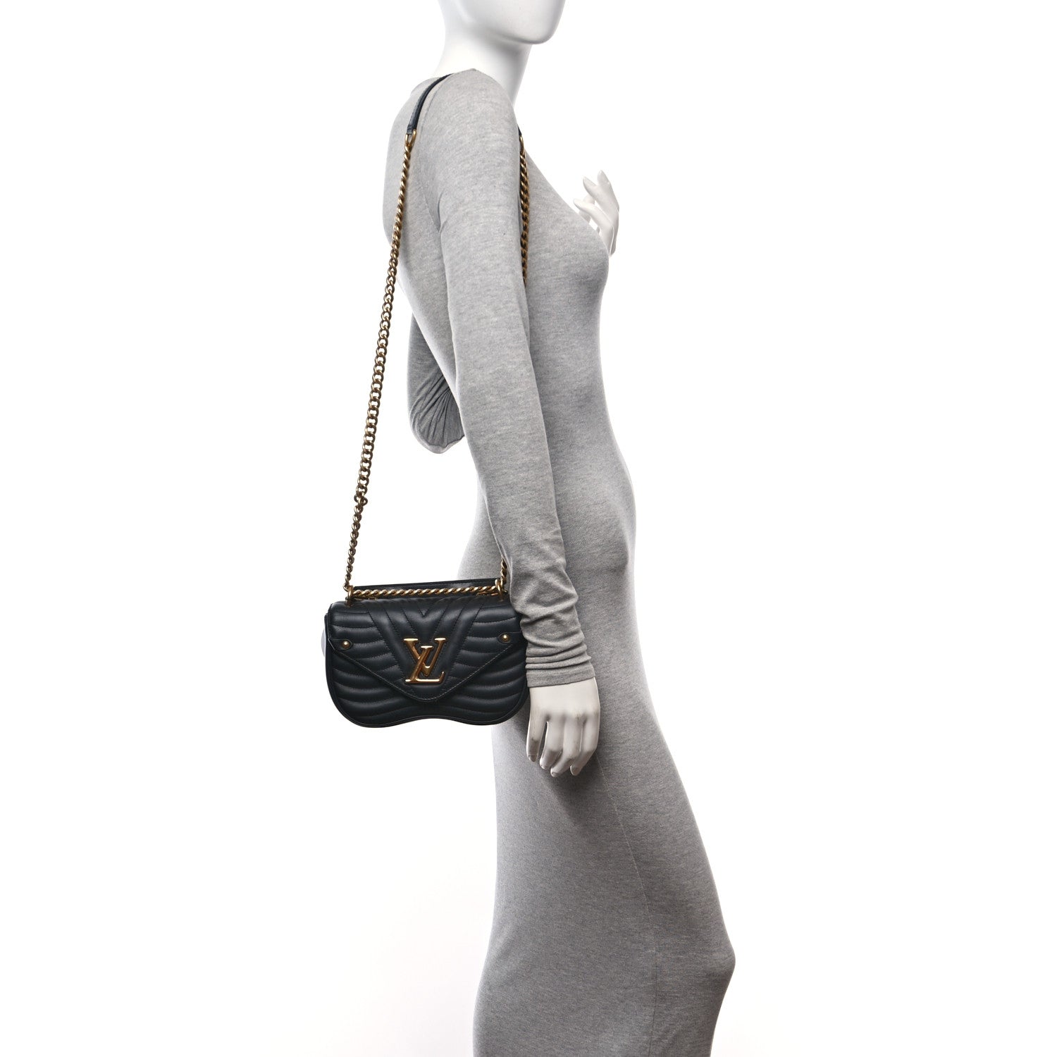 Louis Vuitton Calfskin New Wave Chain PM Black 2 of 19