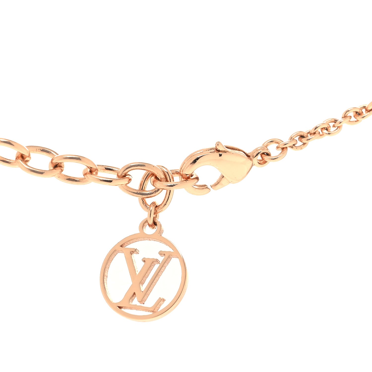Louis Vuitton Metal Crystal LV Iconic Necklace Blush Pink 3 of 5