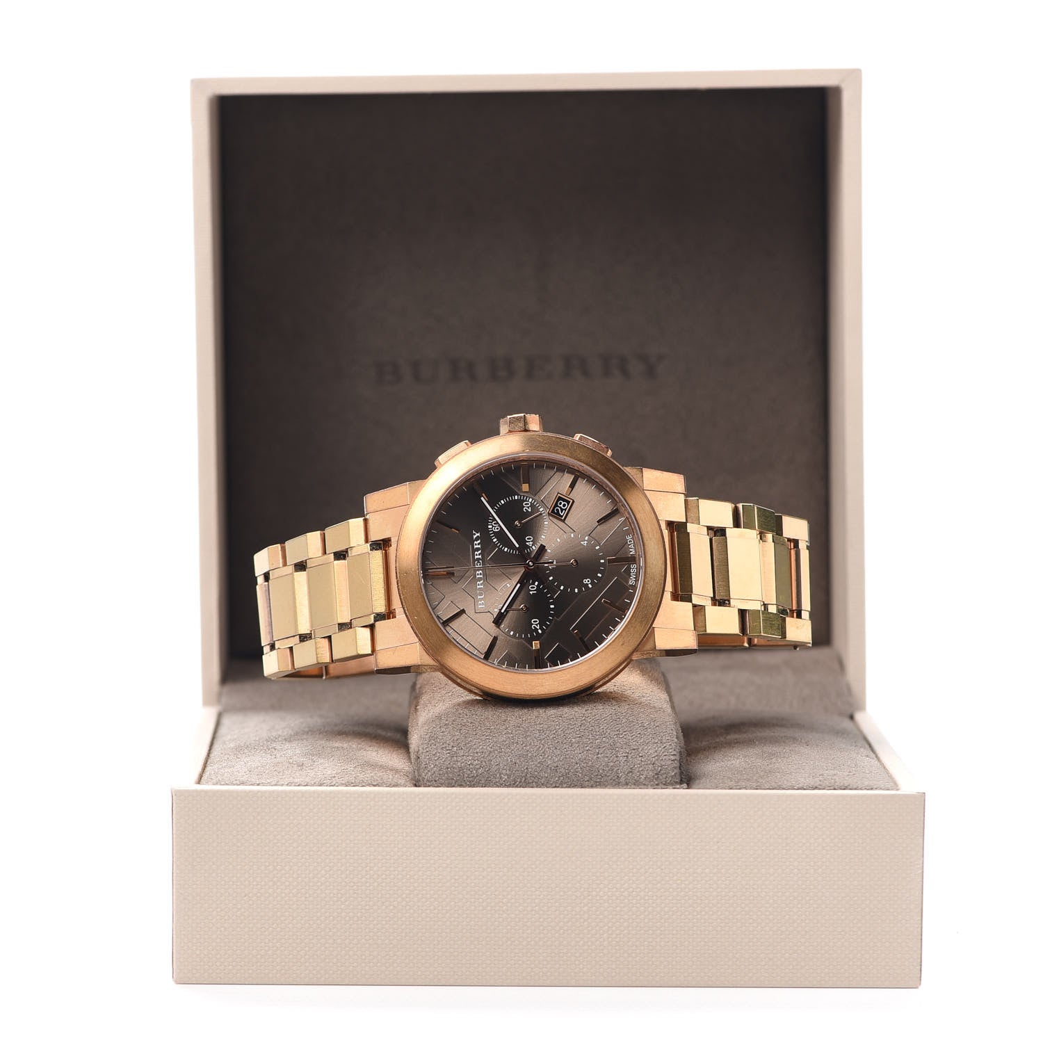 Burberry Stainless Steel 42mm Chronograph Quartz Watch Taupe BU9353 6 of 6