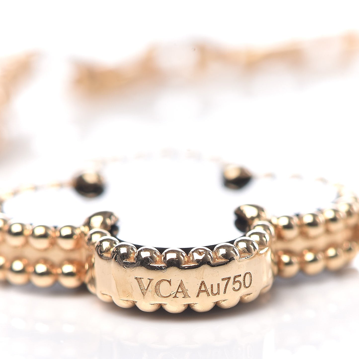 18K Yellow Gold Black Onyx 5 Motifs Vintage Alhambra Bracelet