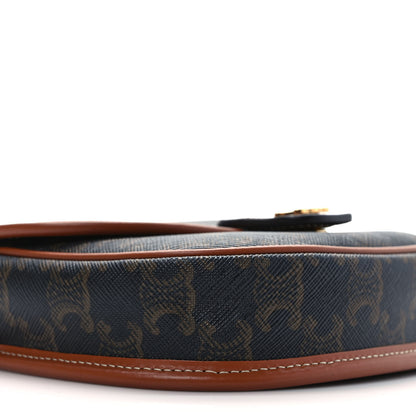 Celine Canvas Calfskin Triomphe Mini Besace Tan 8 of 9