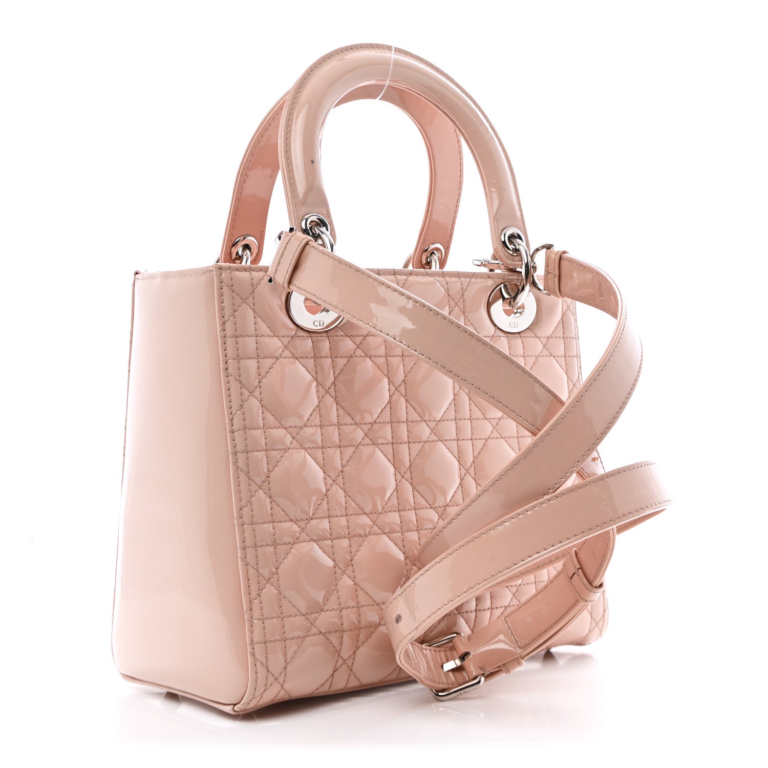 Christian Dior Patent Cannage Medium Lady Dior Rose Clair 5 of 35