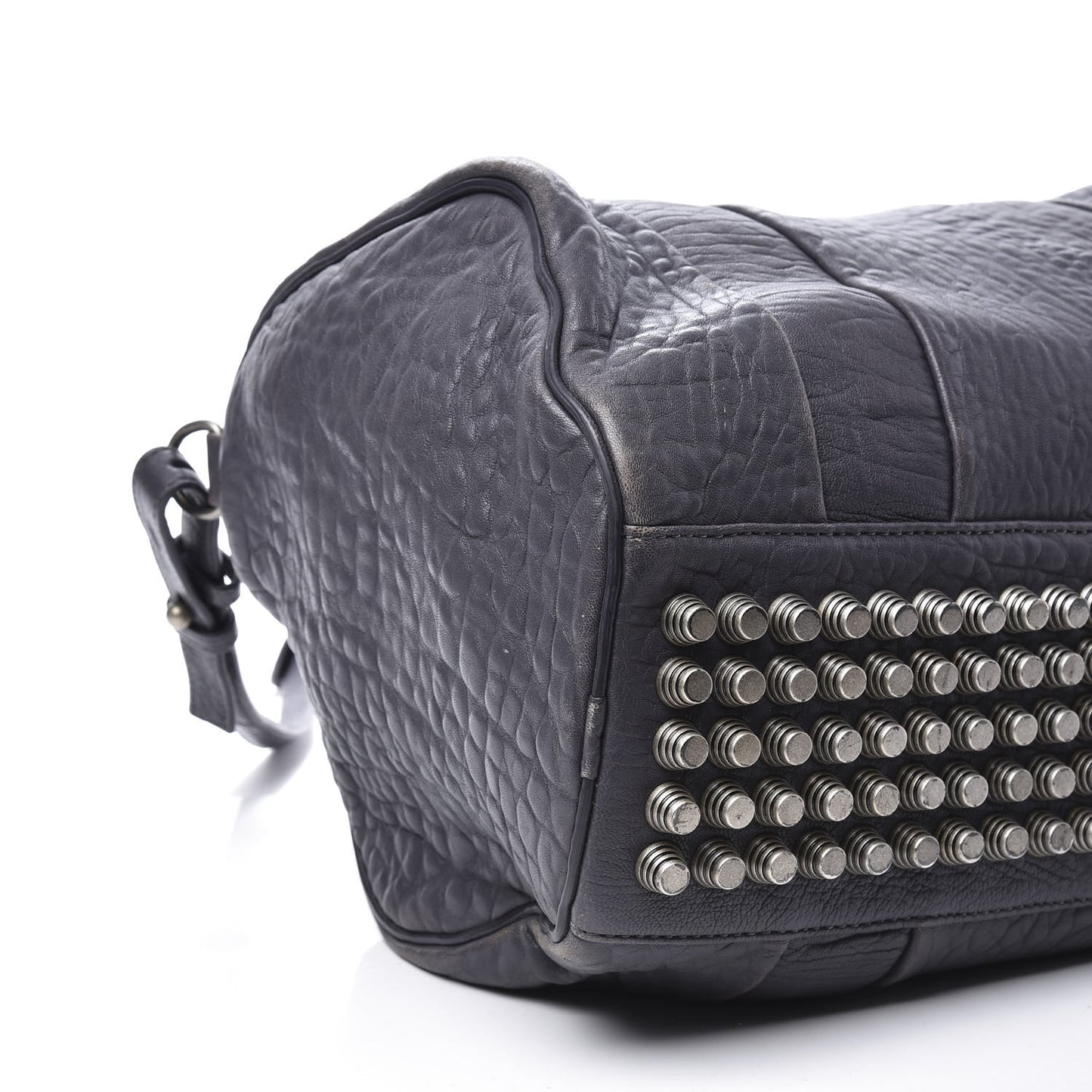 Pebbled Lambskin Rocco Tundra Silver Hardware