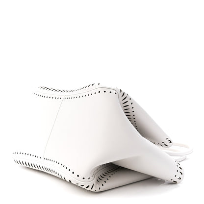 Alaia Calfskin Laser Cut Angele 20 Top Handle Bag White 11 of 13