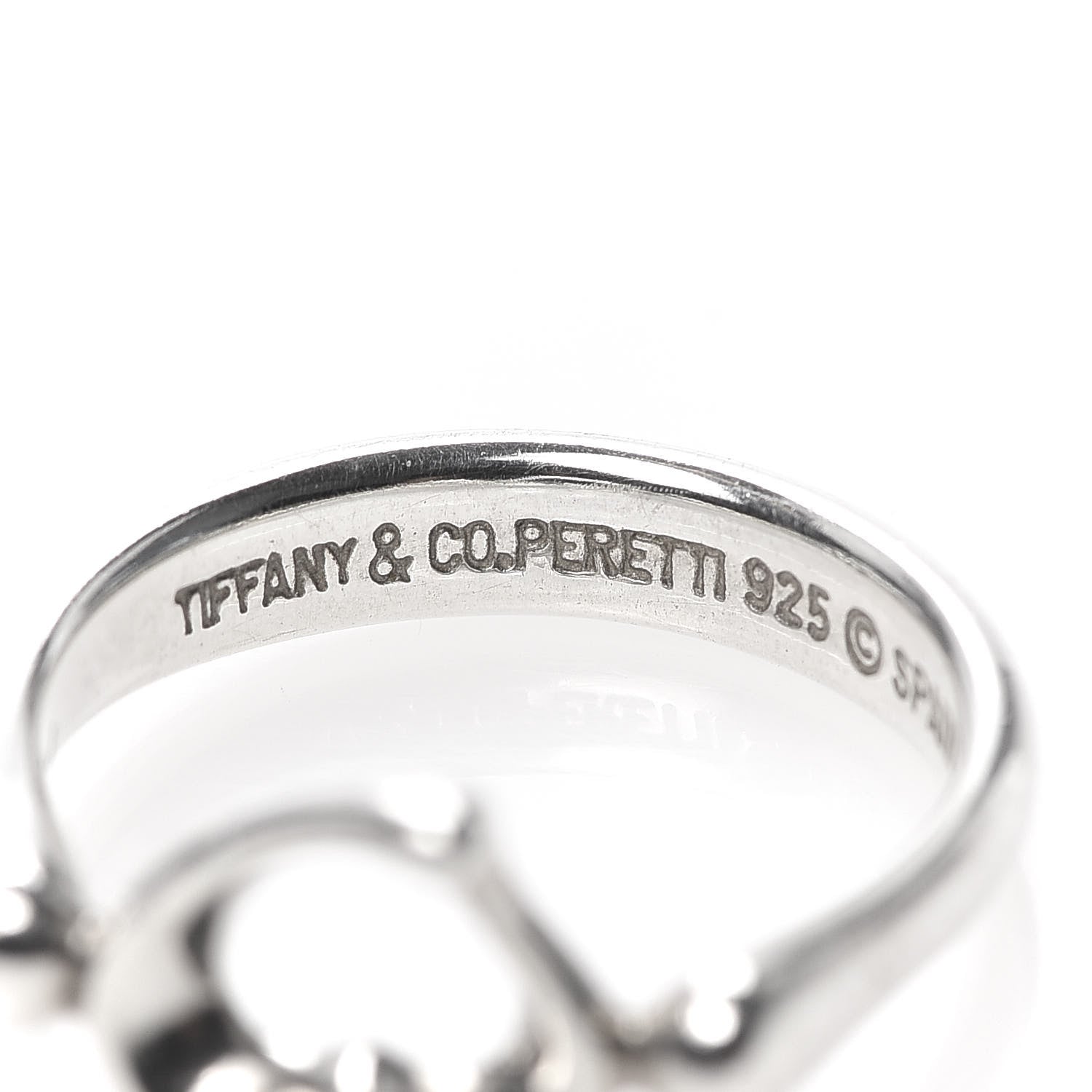 Tiffany Sterling Silver Elsa Peretti Open Heart Ring 48 4.5 4 of 5