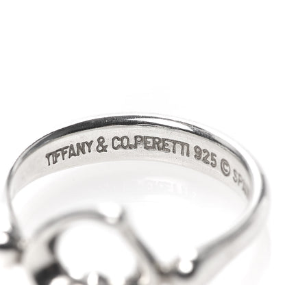 Tiffany Sterling Silver Elsa Peretti Open Heart Ring 48 4.5 4 of 5