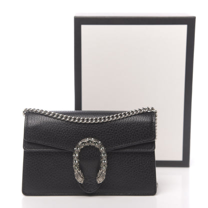 Gucci Calfskin Super Mini Dionysus Shoulder Bag Black 10 of 10