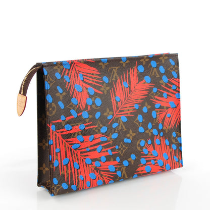 Louis Vuitton Monogram Jungle Dots Toiletry Pouch 26 Coquelicot Denim 3 of 7