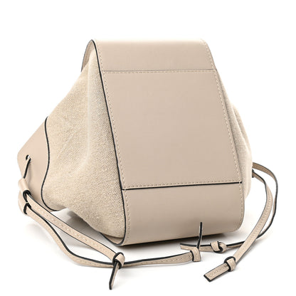 Loewe Calfskin Canvas Small Hammock Shoulder Bag Natural Mink 3 of 8